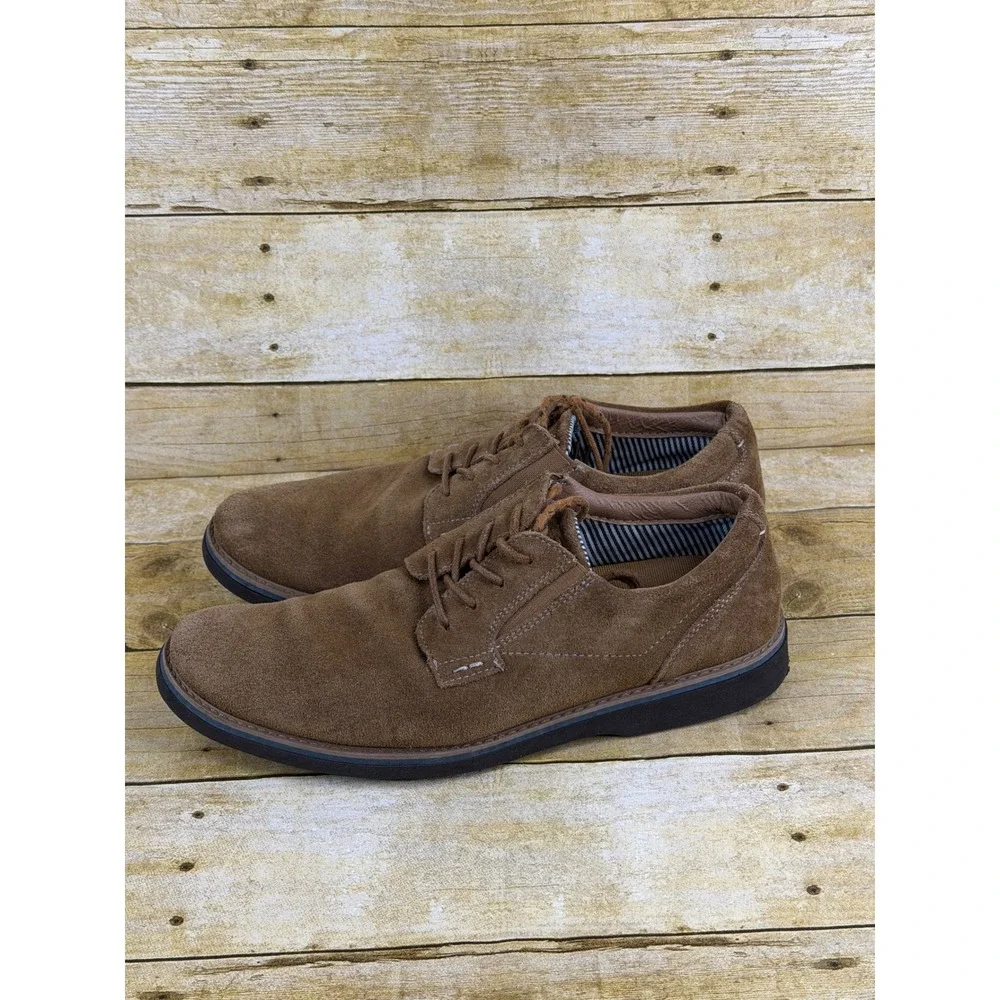 Nunn Bush Mens Brown Suede Leather Lace‎ Up Oxford Shoes 84792-228 Size 11M